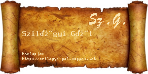 Szilágyi Gál névjegykártya